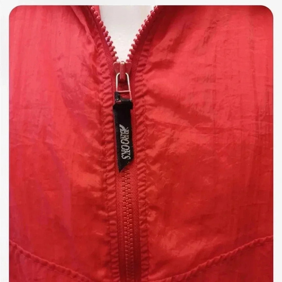 Brooks Vintage Y2K 2 Piece Red White Lined Running Suit Size Medium Unisex - Picture 8 of 16